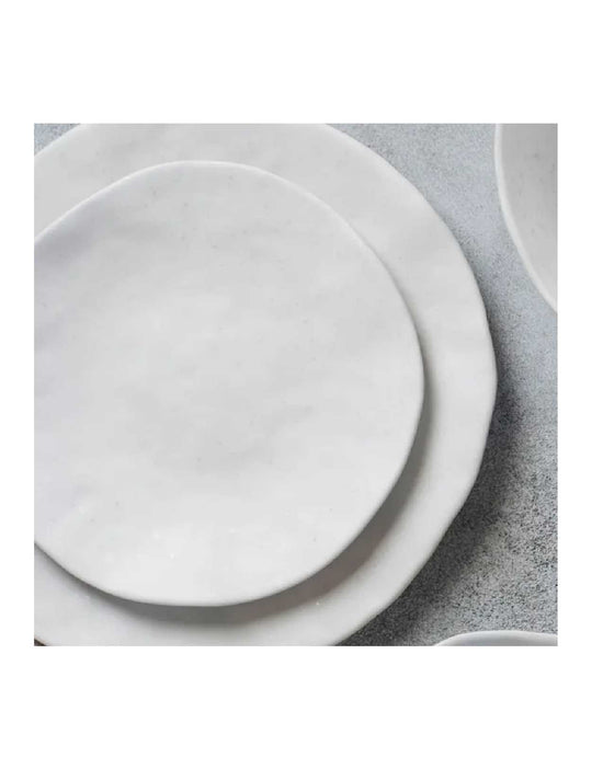 Assiette plate blanche lisse Nature 28 cm