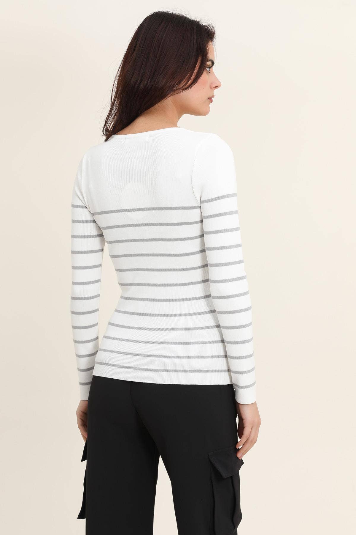 Pull marinière femme