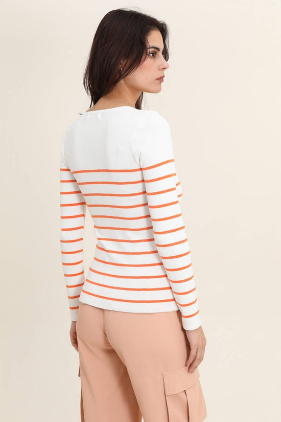 Pull marinière femme