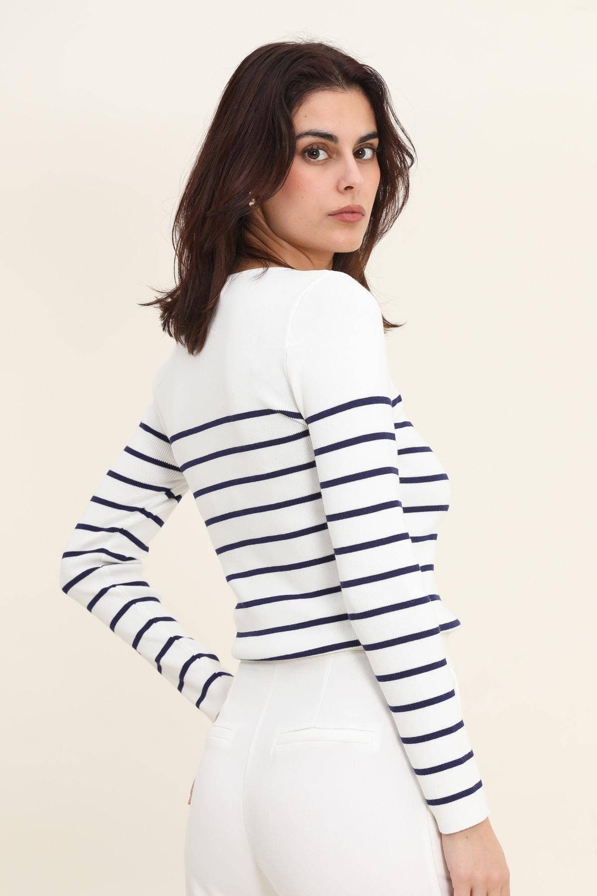 Pull marinière femme