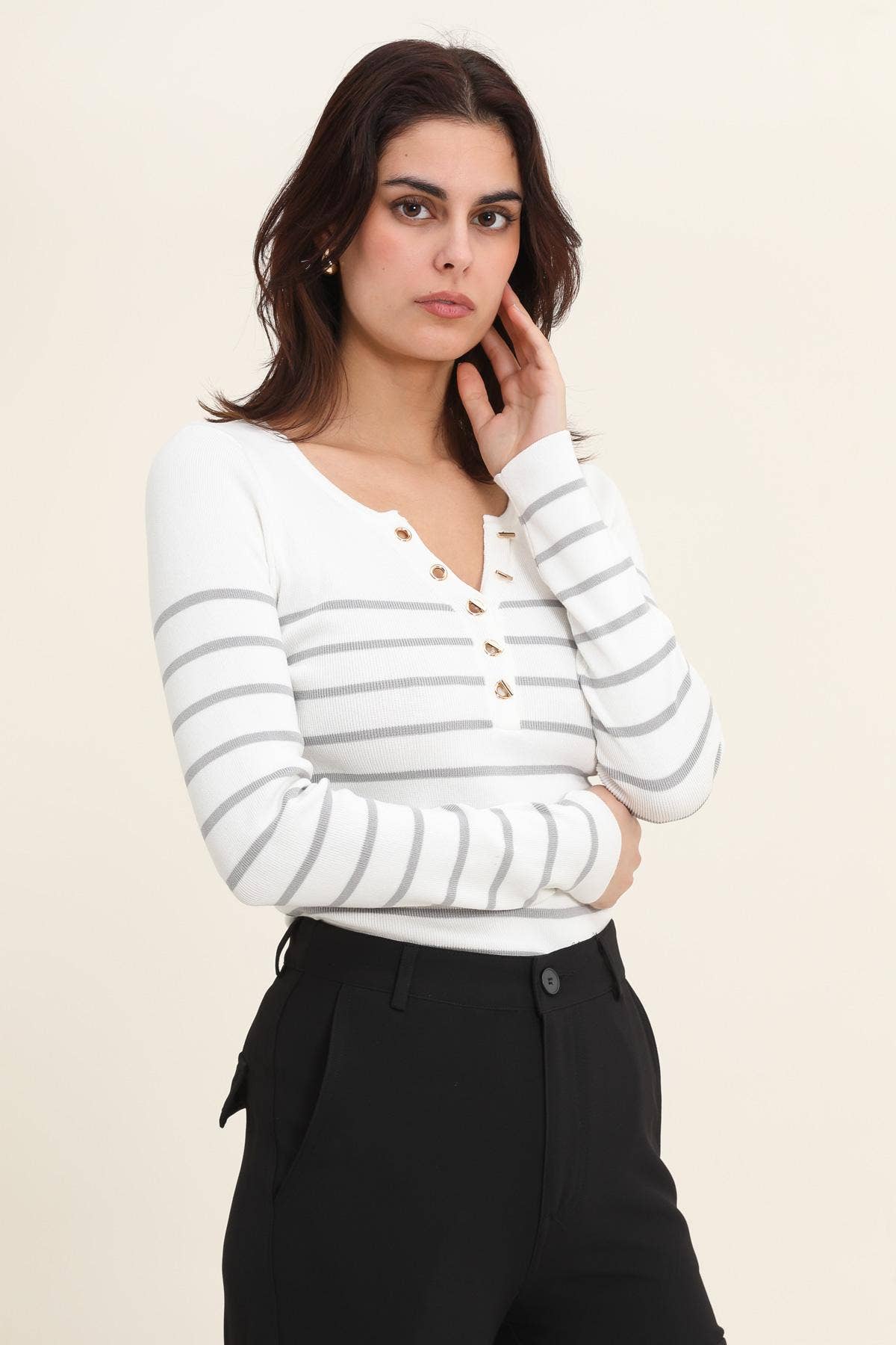 Pull marinière femme