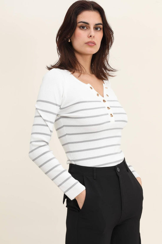 Pull marinière femme